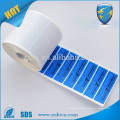 matt blue non transfer self adhesive security void sticker/adhesive sticker